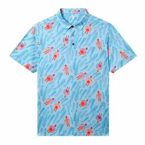 NEW RAISED BY COYOTES men's river float polo in blue